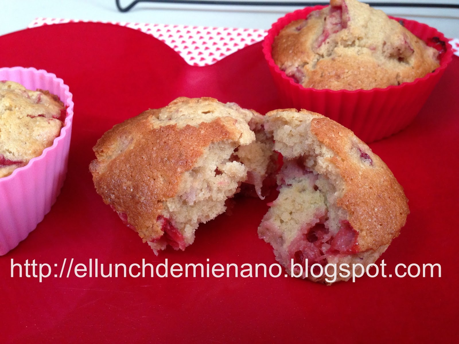 El Lunch de mi Enano Muffins de fresa con banano & avena