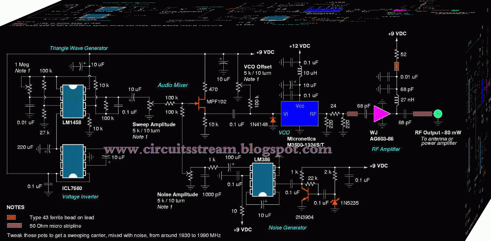 Amazing Cell Phone Jammer Circuit Diagram | Electronic Circuit Diagrams