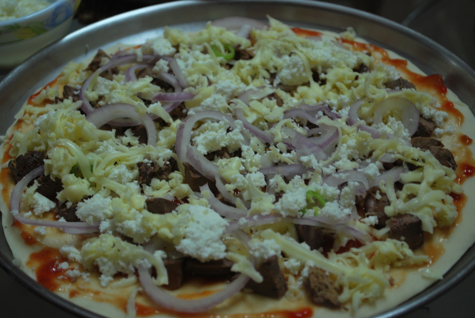 Pan Cuisine Pizza Two Ways Chicken Liver Ricotta Cheese Pizza