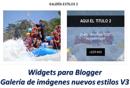 Widgets para Blogger – Galería de imágenes nuevos estilos V3