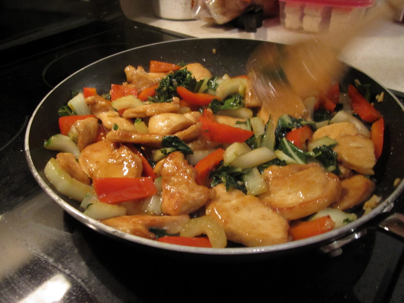 the eibls Chicken and Bok Choy Stir Fry