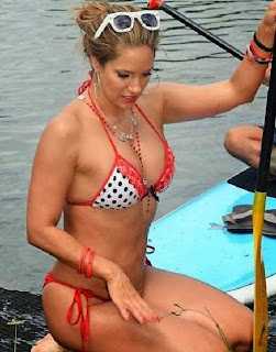 Jennifer Nicole Lee Paddleboard White Bikini Yoga Miami