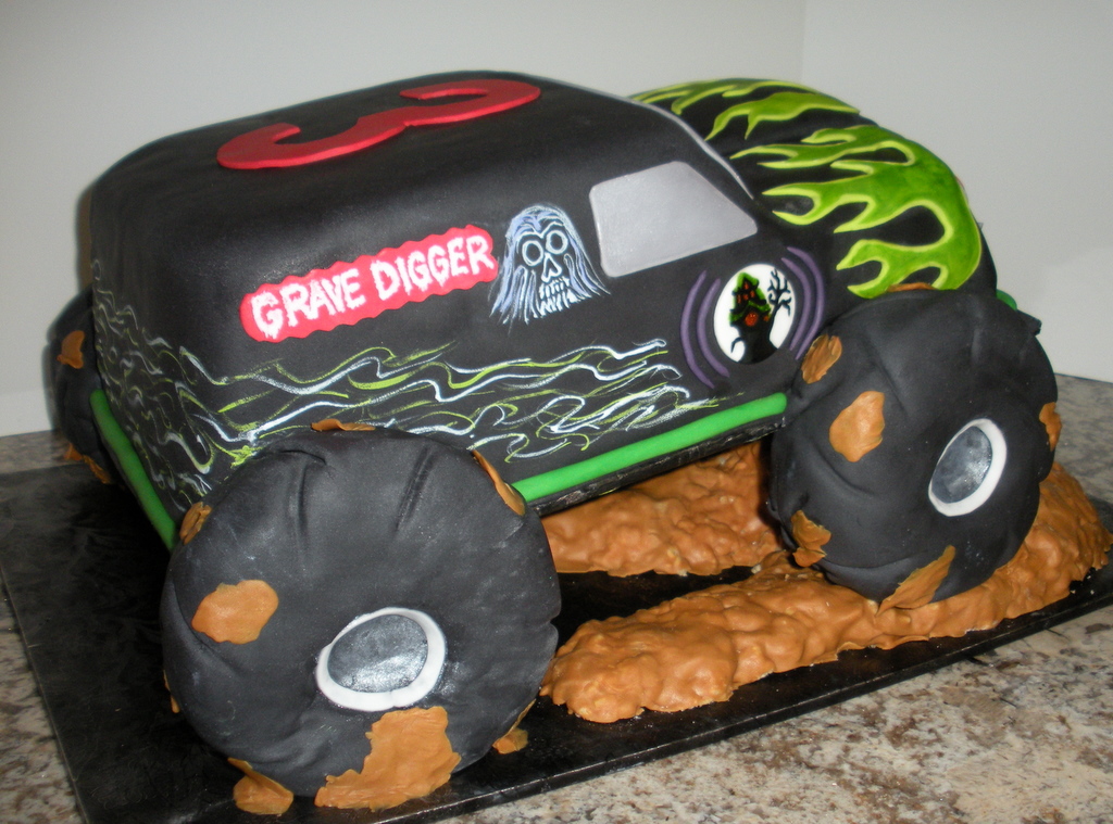 Cakes Birthday Party Monster Truck Birthday Cake