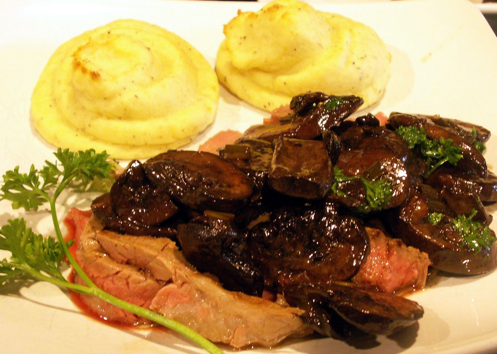 Mom, What's For Dinner? Flank Steak with Mushroom Sauce