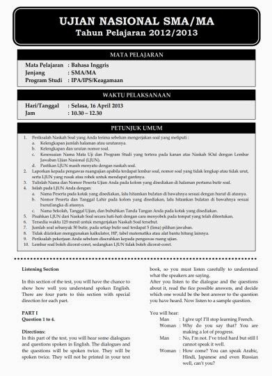 Soal Dan Pembahasan Un Bahasa Inggris Sma 2013 Pustaka Pandani