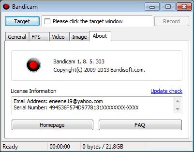 Bandicam Serial Number And Email [ Crack Keygen ]