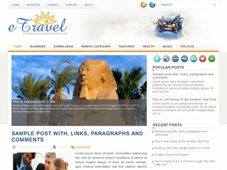 Travel blog template