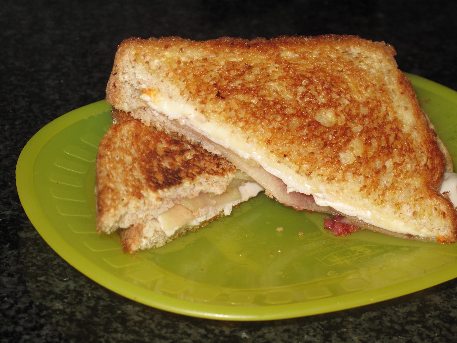 BJ Brinker's Home Cooking Grilled Bacon, Pear & Cheese Sandwich