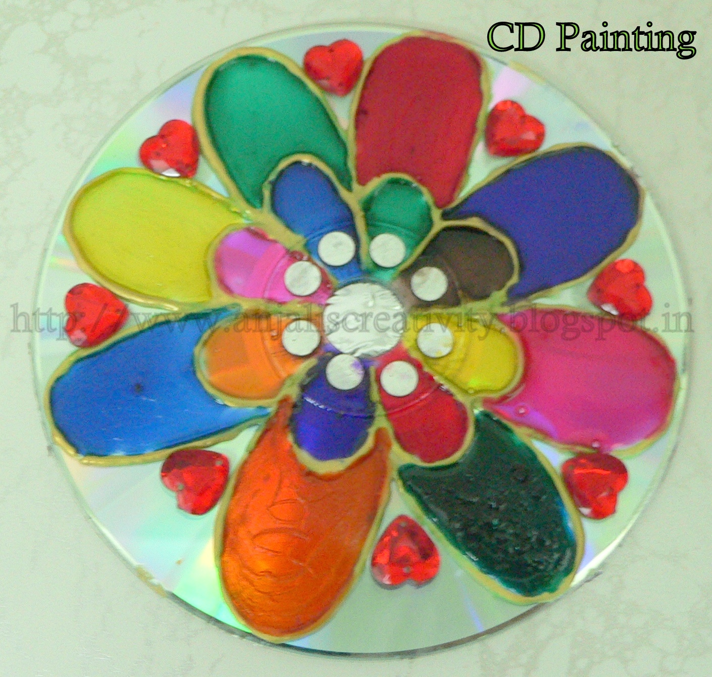 Anjali's Creativity: CD Painting
