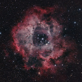 Image of Rosette Nebula with 80mm Telescope and unmodified Canon DSLR