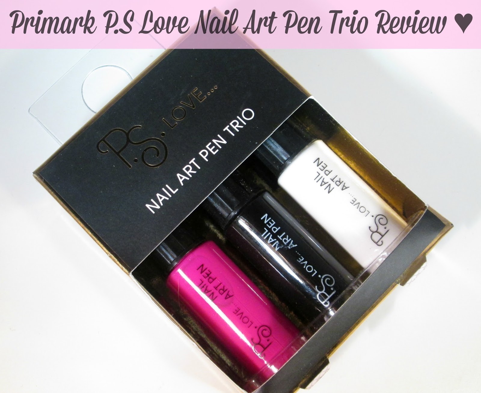 Primark  Love Nail Art Pen Trio | Review ♥