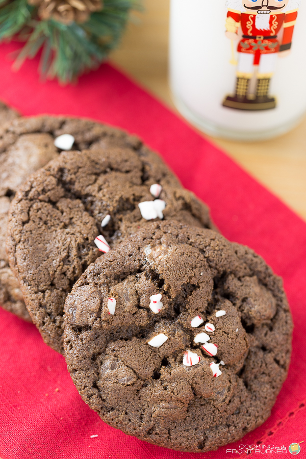 TRIPLE CHOCOLATE PEPPERMINT COOKIES | Cooking on the Front Burner