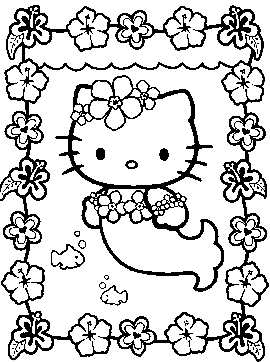 Mermaid Colouring In