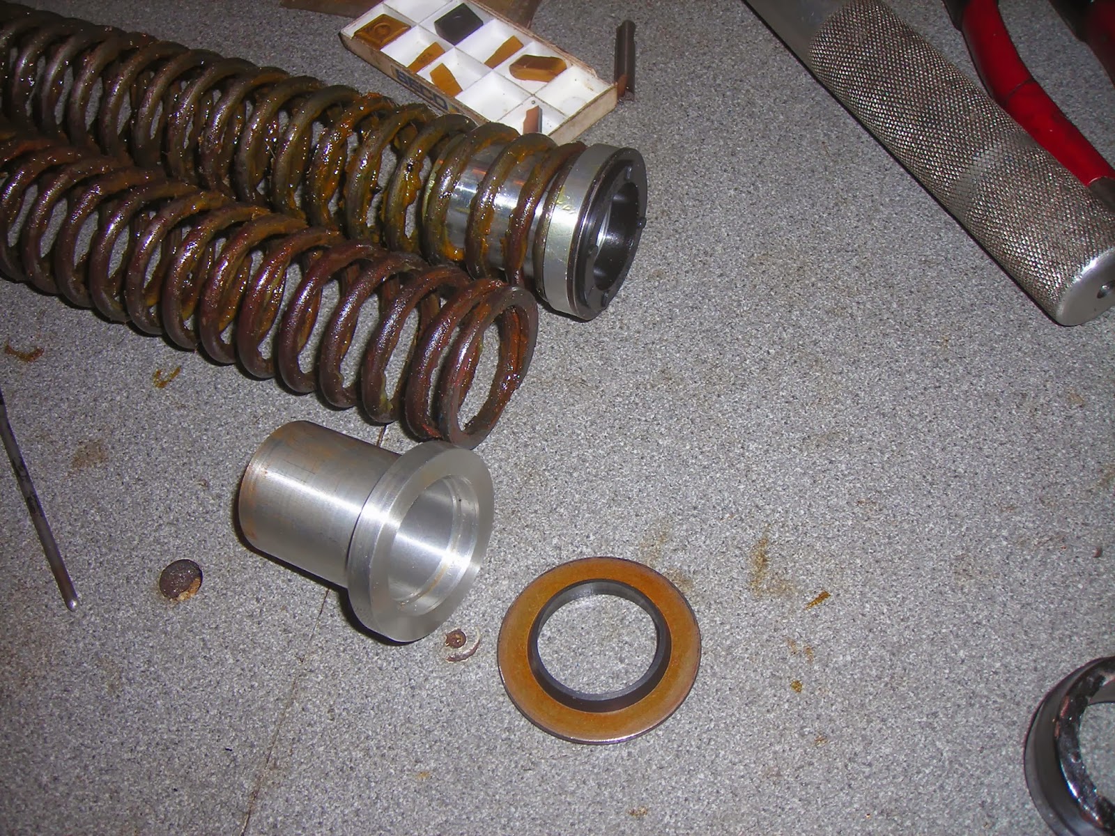 Old nails and swarf Improving BSA bantam heavyweight forks