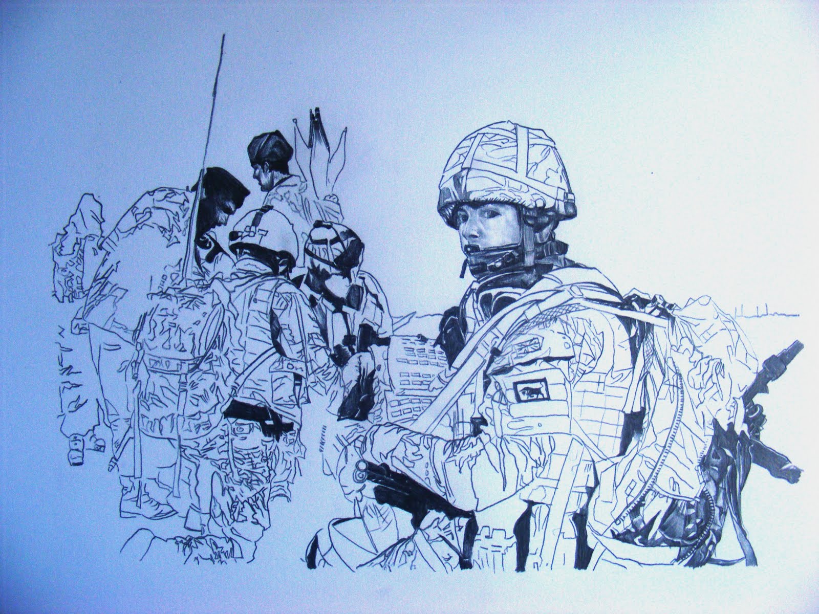 Drawings Of The British Armed Forces. August 2011