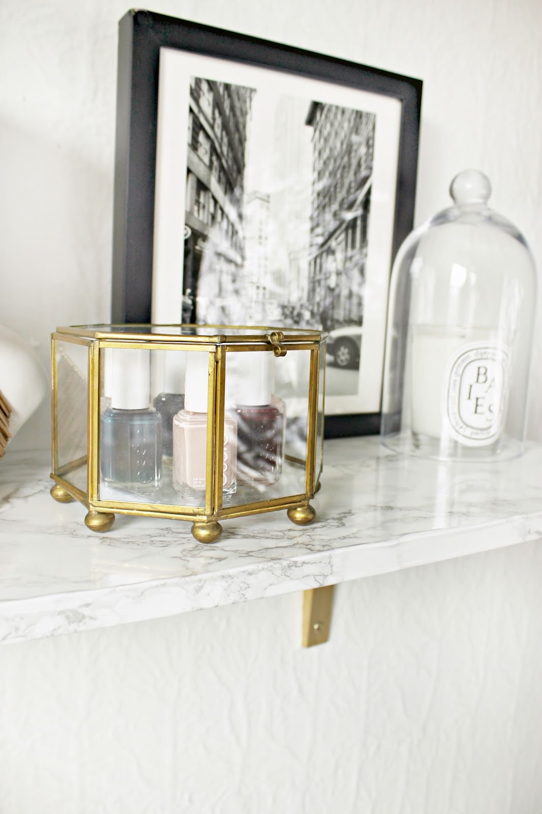 DIY Knockoff CB2 Marble Shelf Shannon Claire
