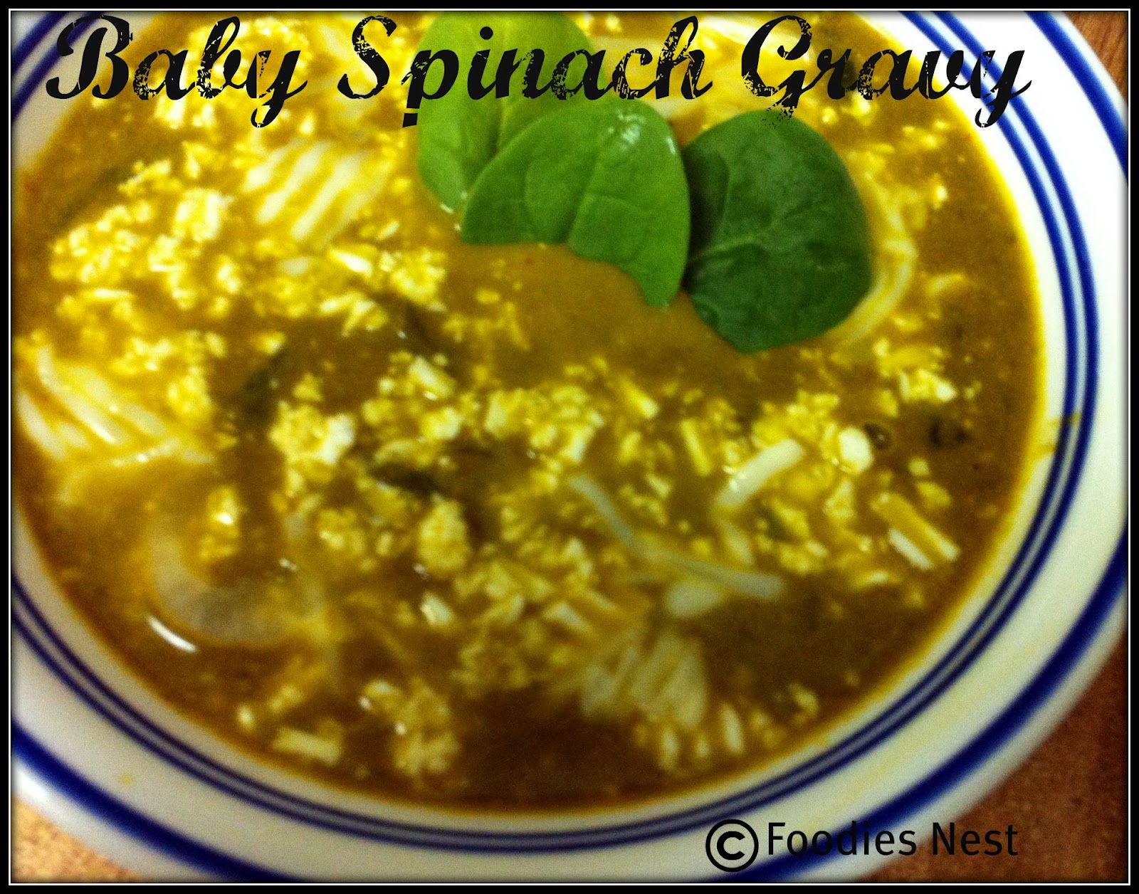 Foodies Nest Baby Spinach Gravy