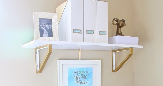 Diy Gold White Shelf And Other Little Office Updates