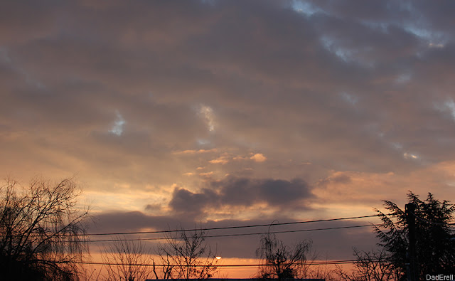 Ciel de matin d'hiver après la neige