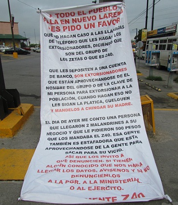h e z 40 banners tell nuevo laredo citizens not to fall for fake