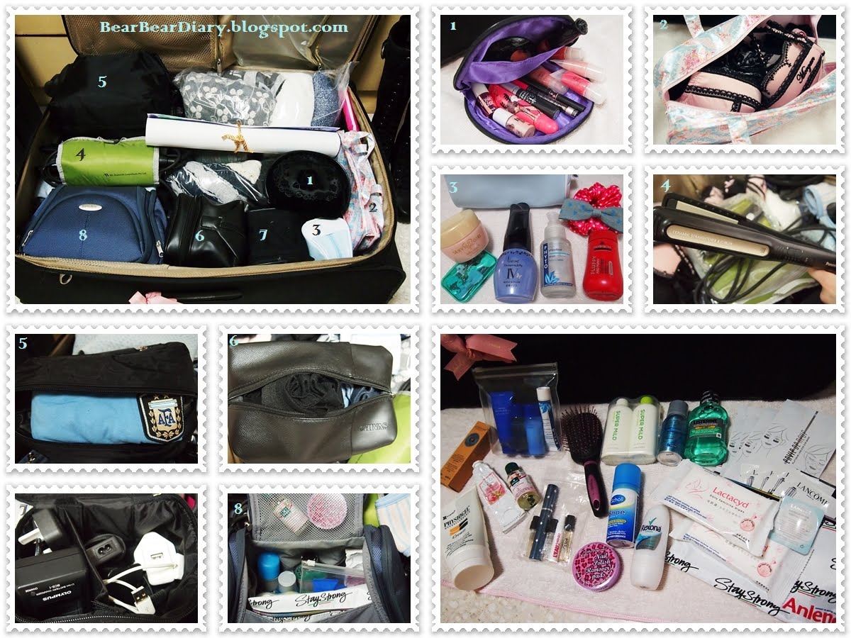 ♥¤.¸¸.·*☆*Bear Bear Diary*★*·.¸¸.¤♥ How to pack and organize luggage