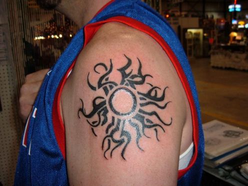 sun tattoos for men