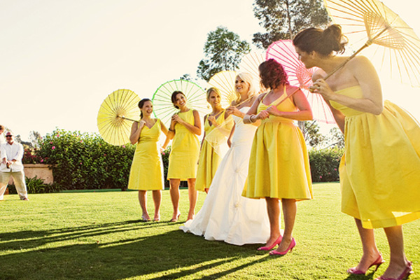 wedding parasols saves from heat