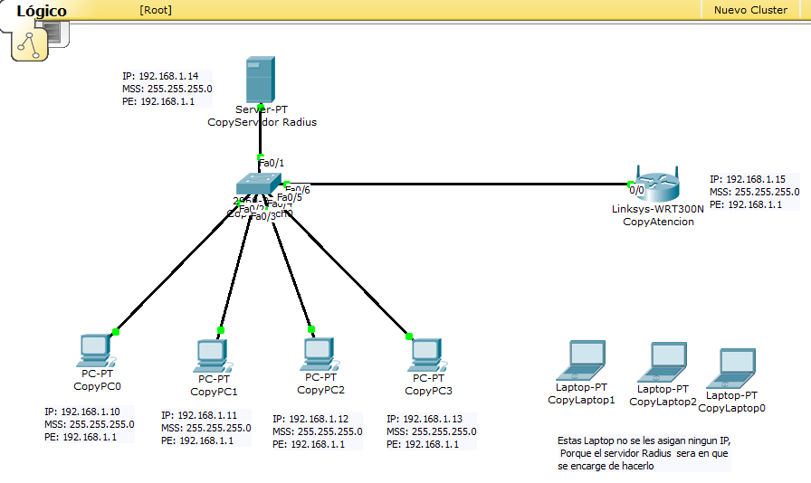 Configurar Radius en packet Tracer 5.3.2 erickaurazo