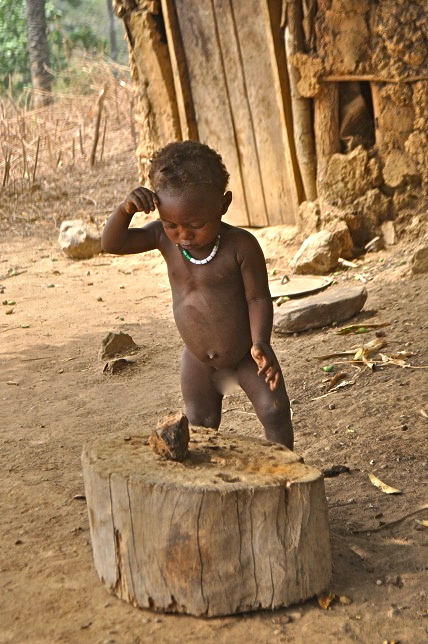 As this child found the nut hard to crack, poverty itself is a "hard n...