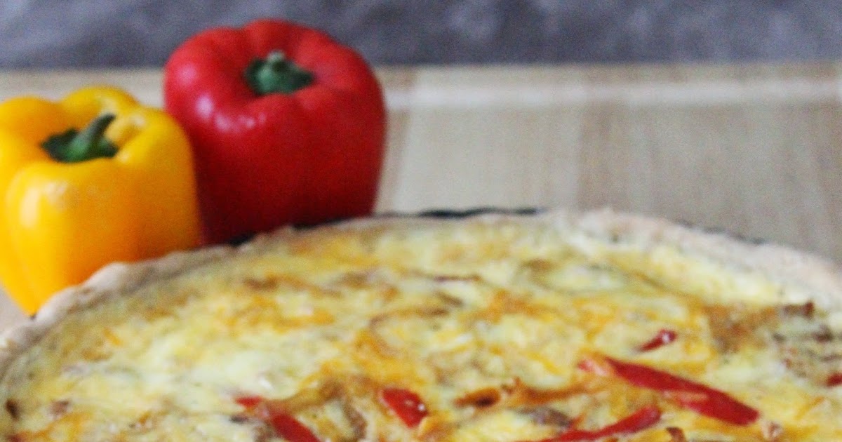 Love and Confections Sausage, Pepper and Caramelized Onion Quiche for
