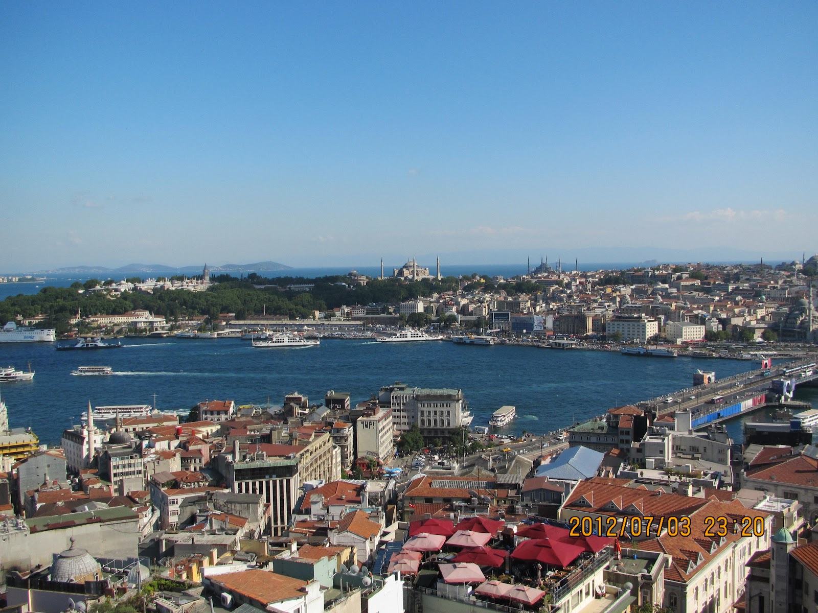 イスタンブール カッパドキア旅行記 ガラタ塔から見たイスタンブール