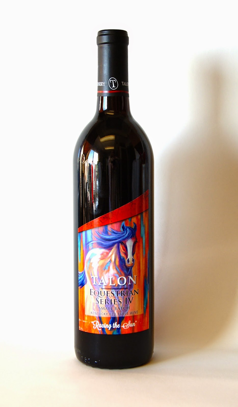 Paintings of Horses Wine Label with Colorful Horse Painting by Theresa