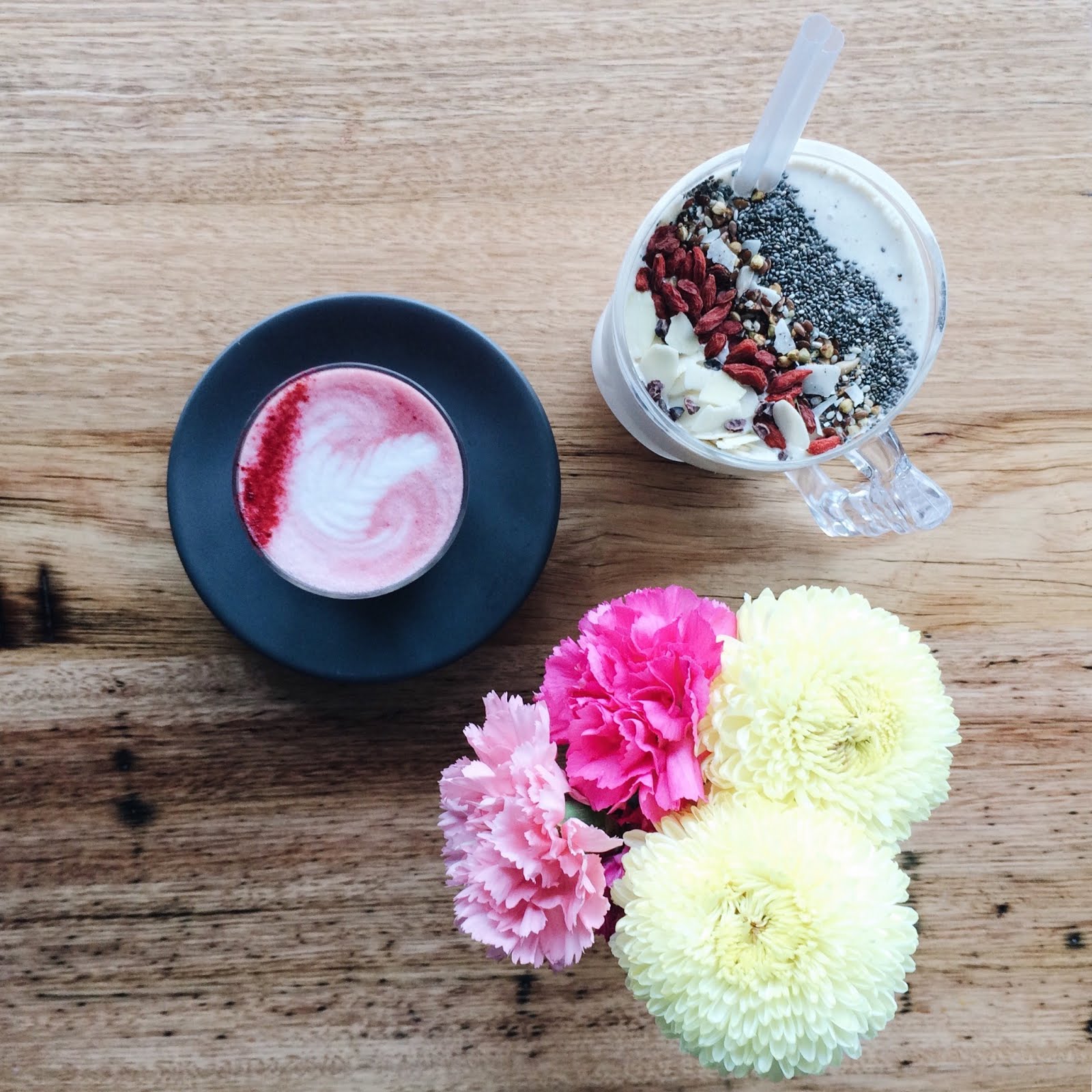 Cloudeer Vegan Adventures Matcha Mylkbar Beetroot Latte Smoothie