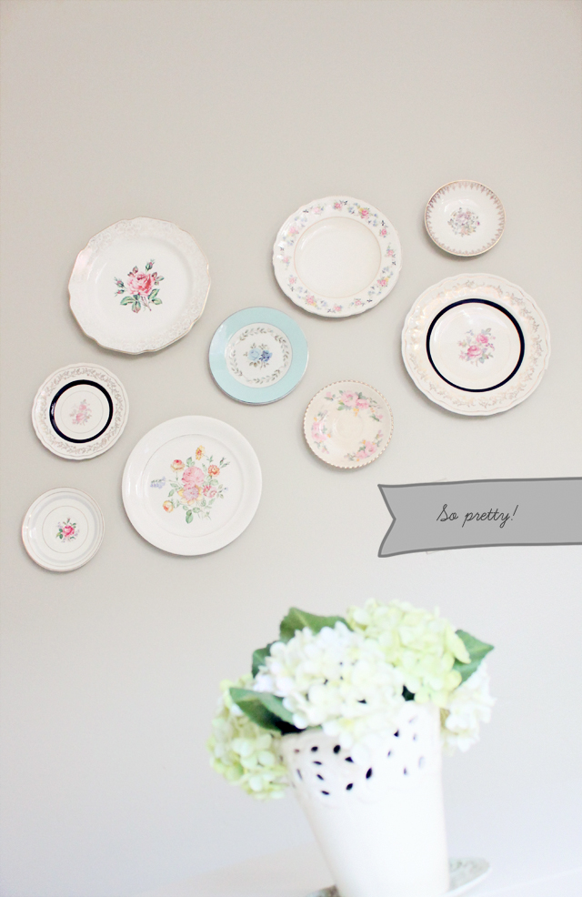 {The Ardent Sparrow} Weekend Project {Vintage Plate Wall Display}