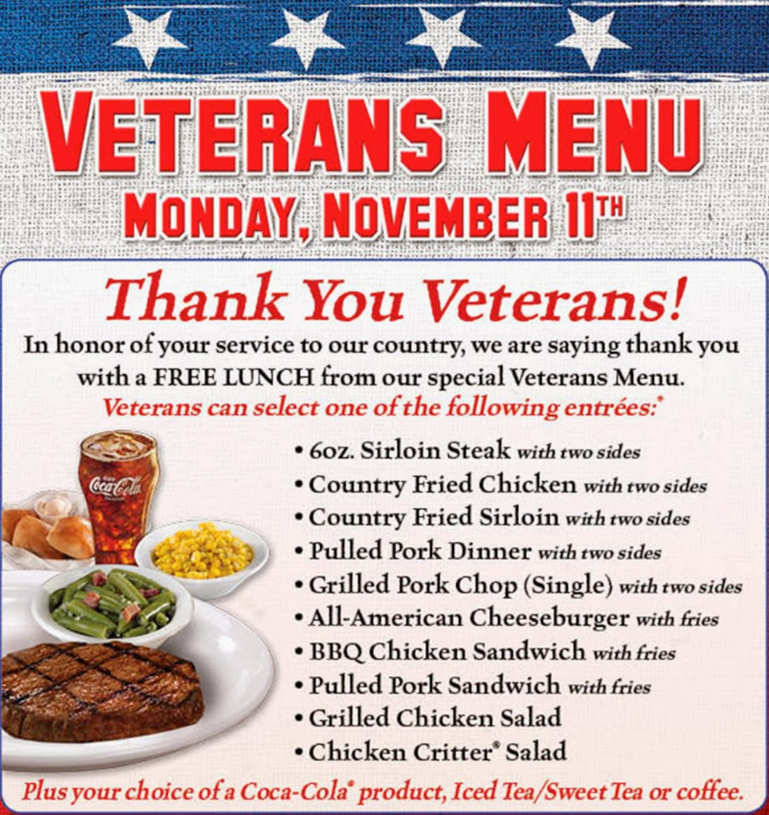 Barbara's Beat: Veterans Day at Texas Roadhouse 11/11