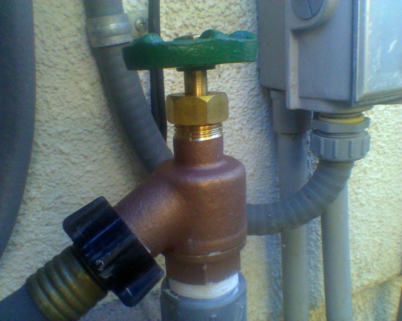 24hrSprinklers Repair and install brass hose spigot onto pvc water supply pipeMoorpark,Ca