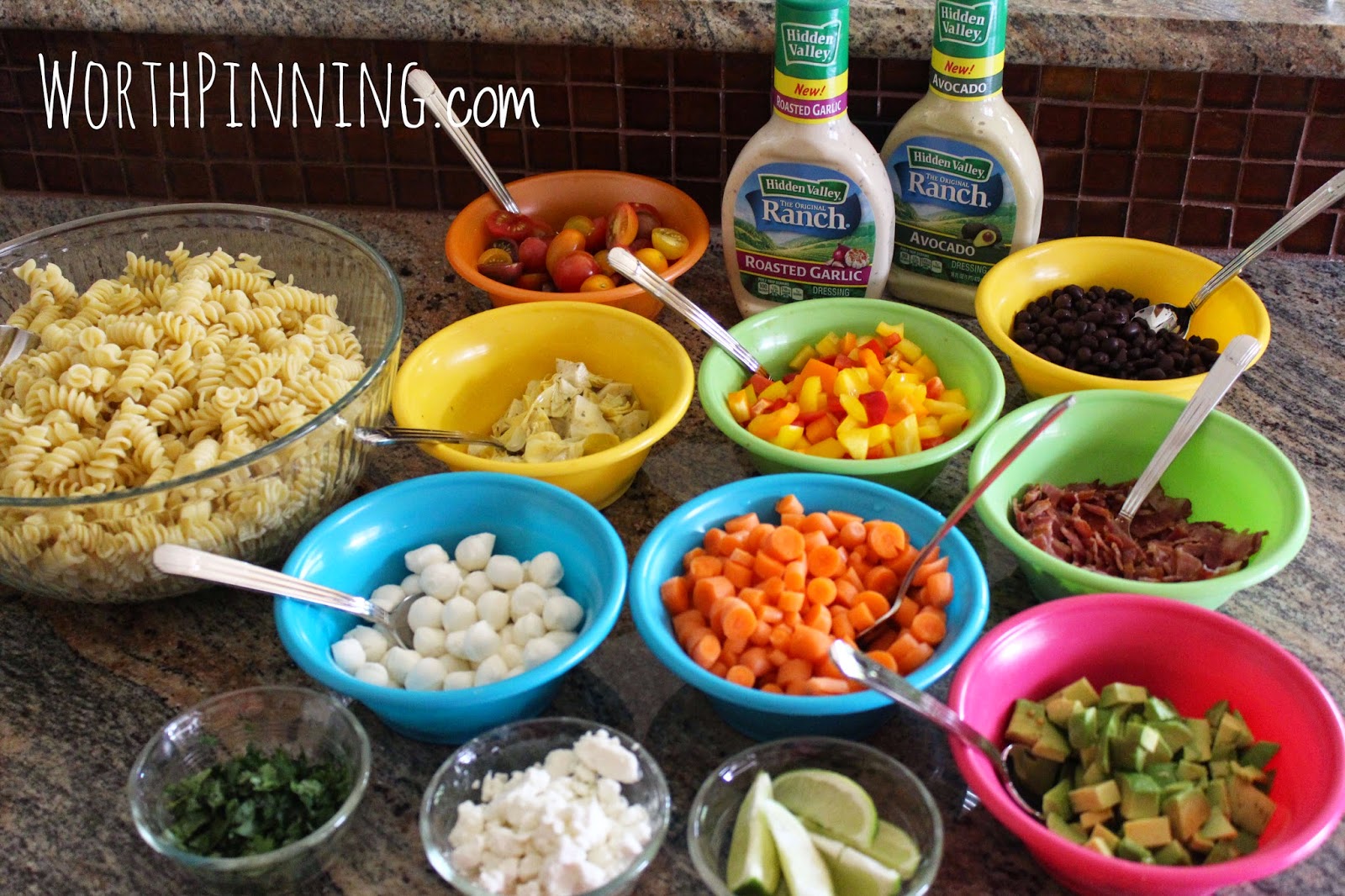 Worth Pinning Pasta Salad Bar What's Your Ranch??