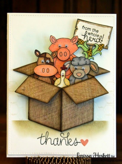  From the Whole Herd Card by Larissa Heskett | Farmyard Friends stamp set by Newton's Nook Designs