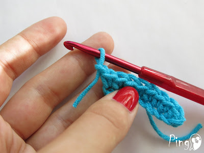 Fastening off - step by step instruction by Pingo - The Pink Penguin