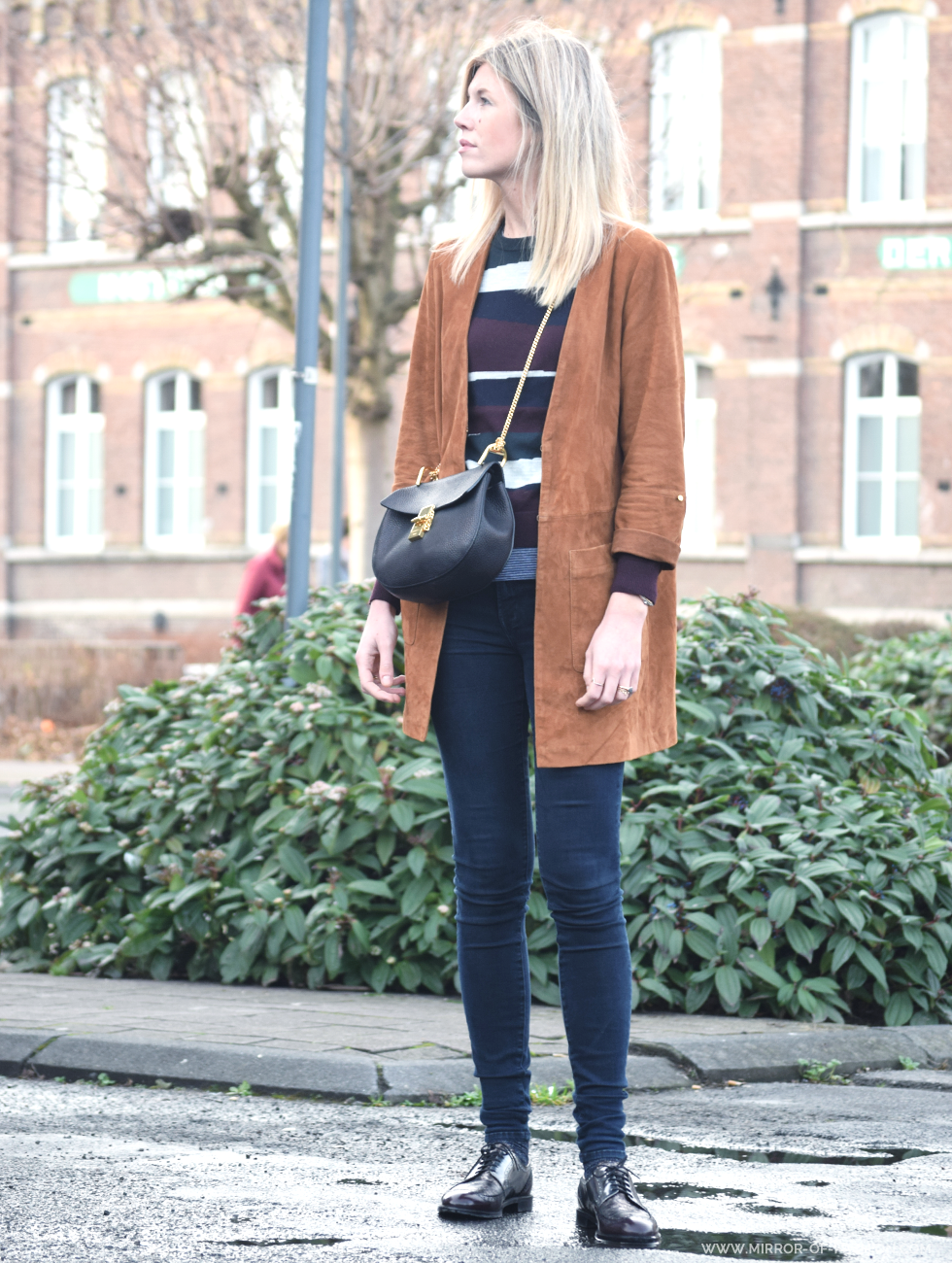 Outfit of the day, Carven, Gigue, Jbrand, Chloé, Esprit, ootd, winter, suede, Chloé Drew
