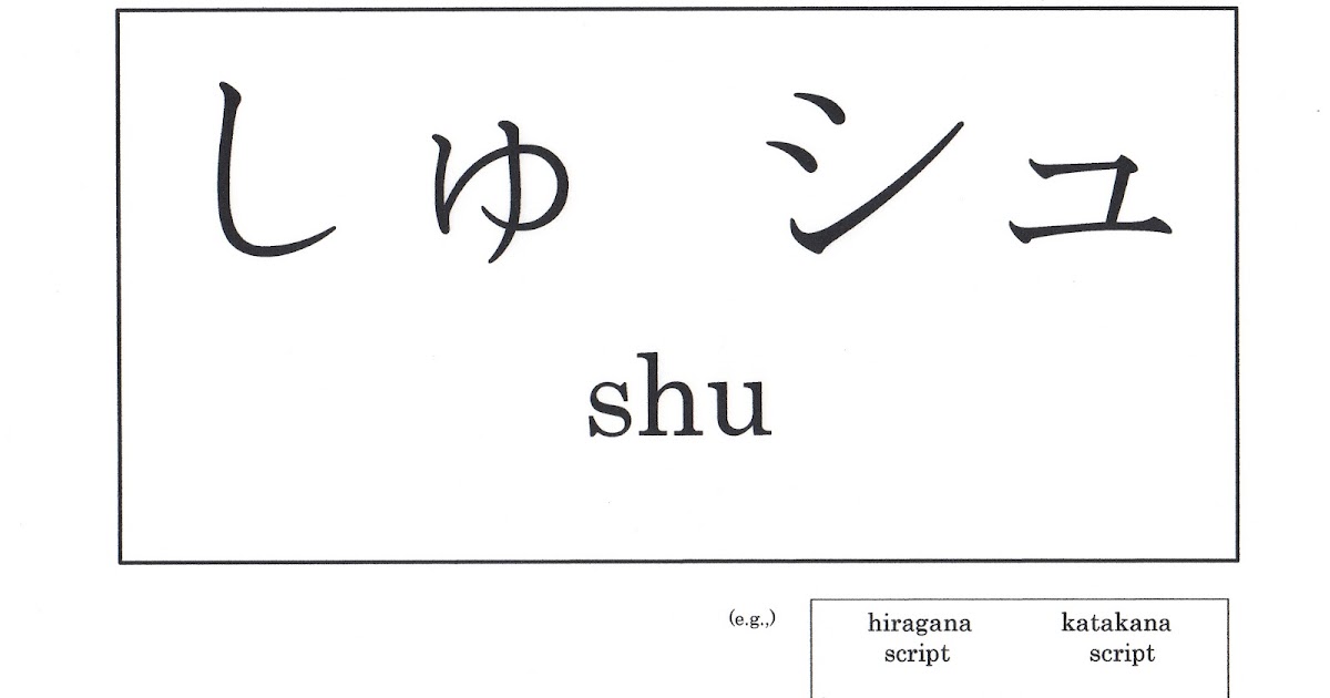 Learning Japanese Language 〜Sakura's Japanese〜 shu(しゅ、シュ) Learning