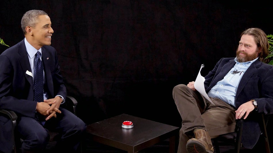 President Obama goes on Between Two Ferns on funnyordie.com to promote healthcare.gov