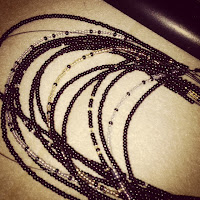 First design for the beaded scoop necklace