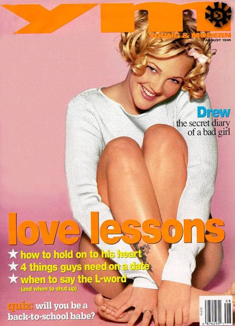 Drew Barrymore 90s YM cover