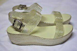 SANDAL PLATFORM JELLY GLITTER