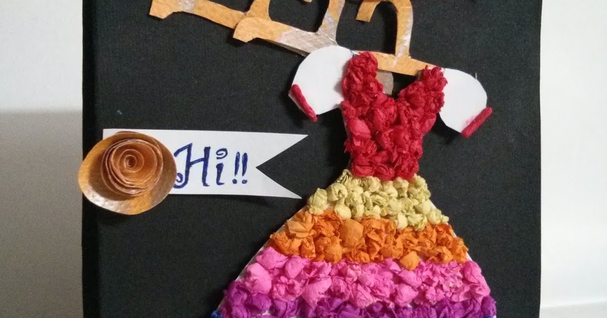 Hobby Crafts ) Coloured tissue Paper dress