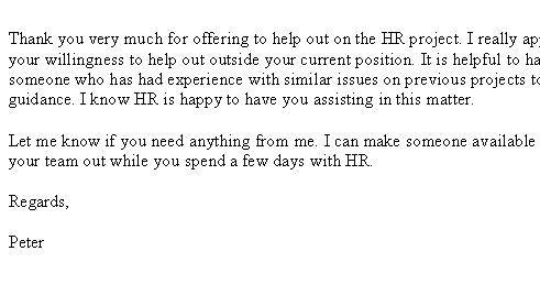 Thank You Letter For Help Sample Letters