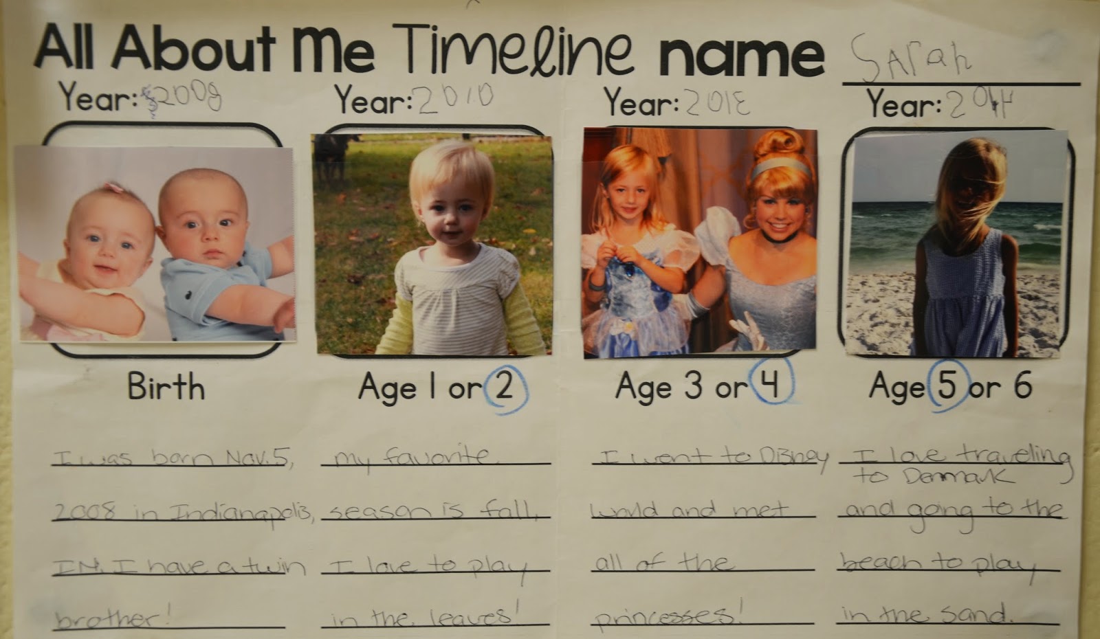 A Place Called Kindergarten All About Me Kindergarten Timeline Freebie