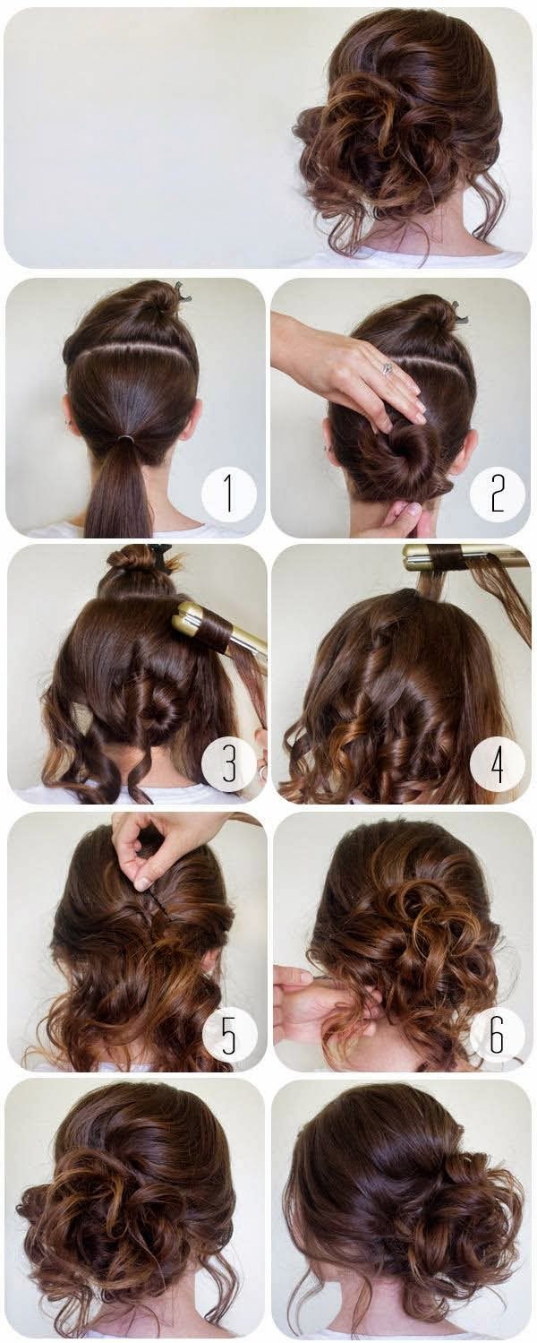 Curly Bun Tutorial for Straight Hair Step By Step Entertainment News, Photos & Videos