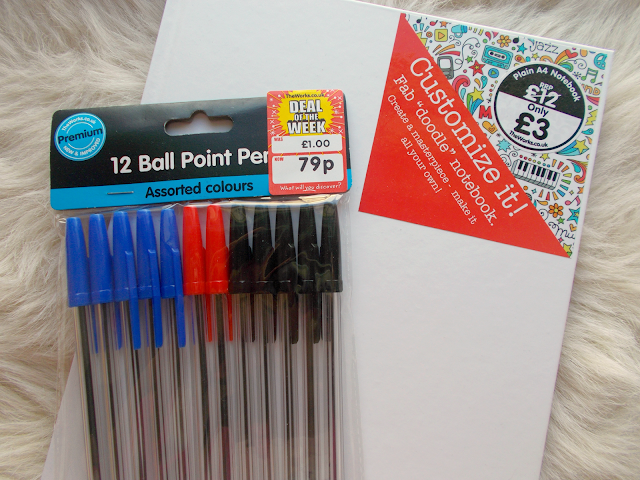 Back to school stationery haul ft. ball point pens & white blank customisable notebook